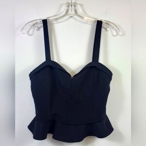 Bershka Women's Black Sweetheart Sleeveless Halter Top , sz LG